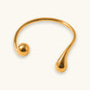 Gold-tone water drop twist cuff bracelet