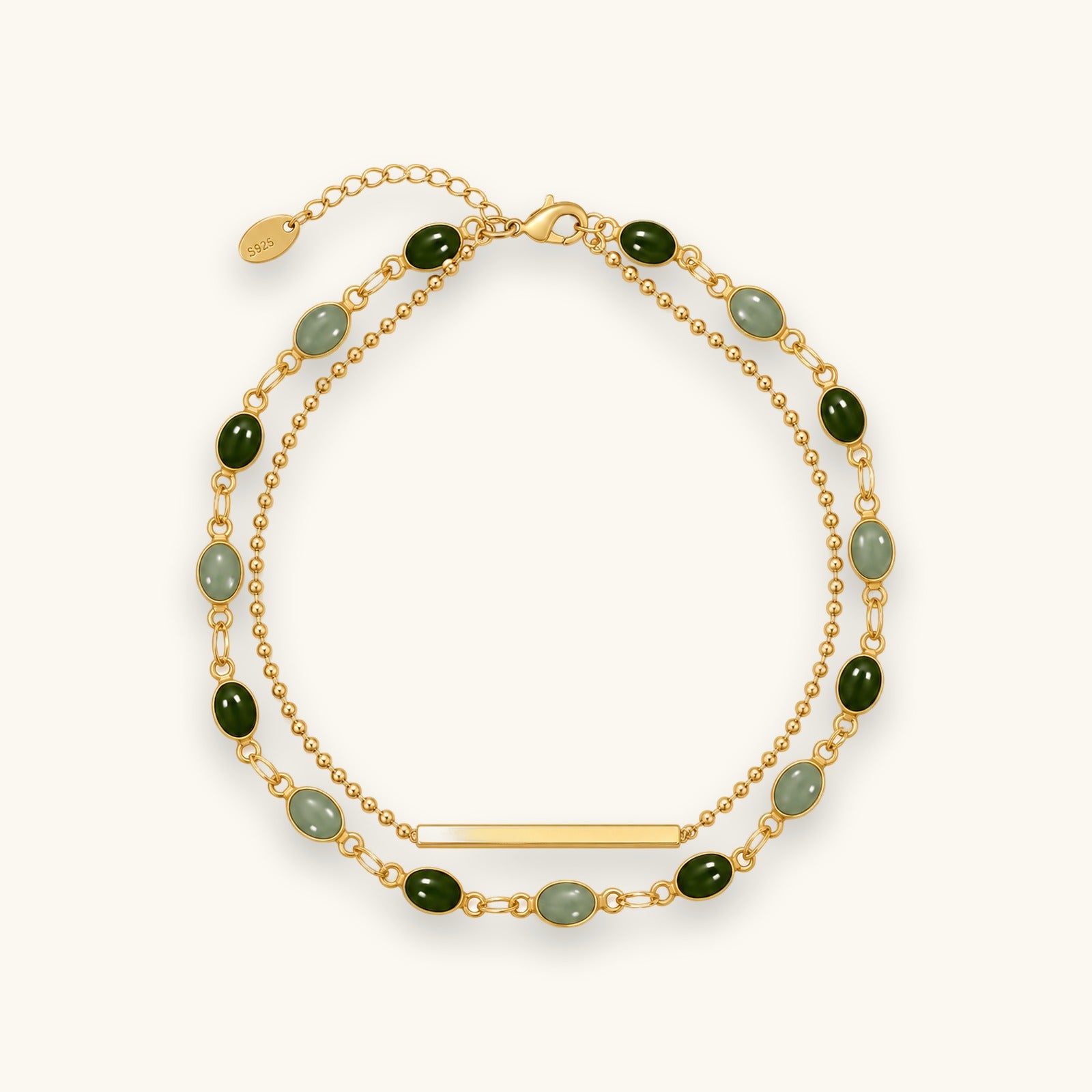 Gold-tone Korean retro chain bracelet