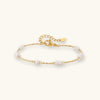 Faux pearl gold-tone chain bracelet