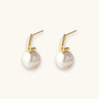 Dainty Round Pearl Stud Earrings