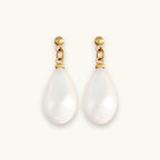 Vintage Teardrop Pearl Earrings