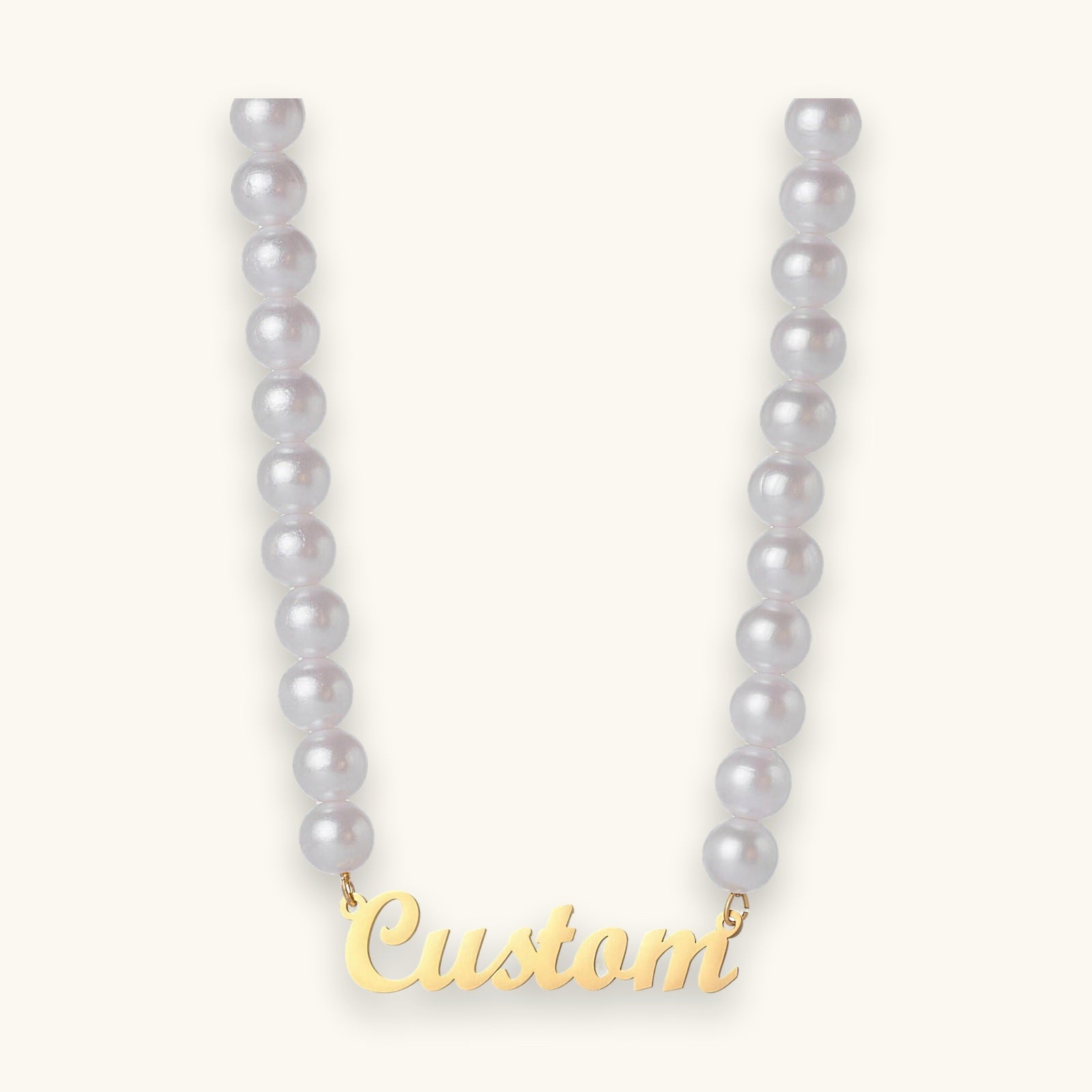 Pearl Chain Name Necklace