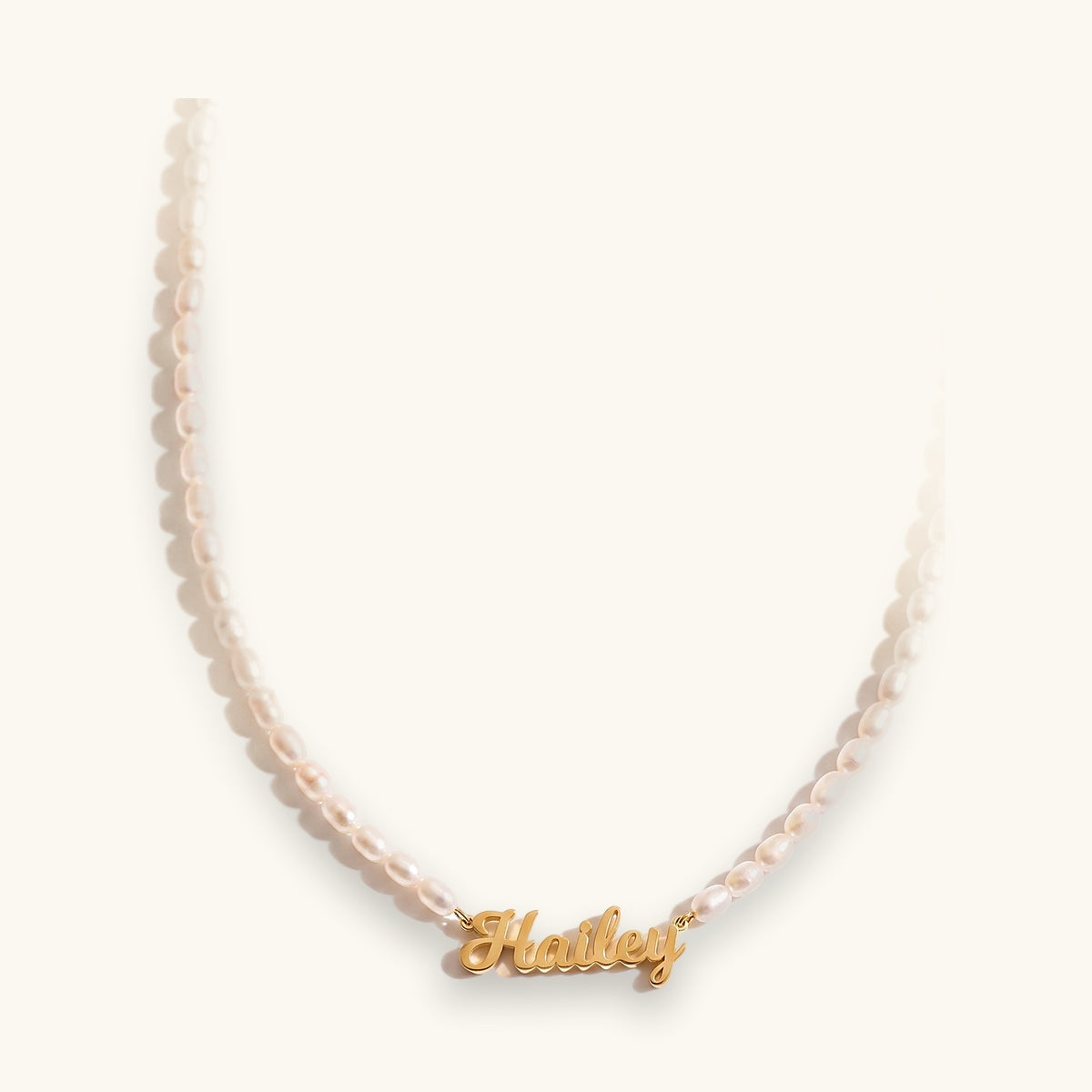 Pearl Bead Name Necklace