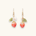 Rose Epoxy Drop Earrings