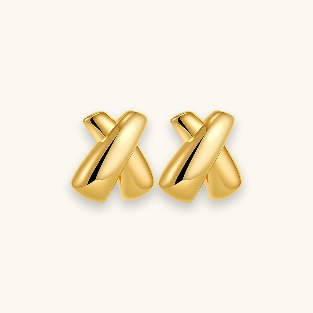 Chunky Cross Stud Earrings