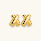 Chunky Cross Stud Earrings