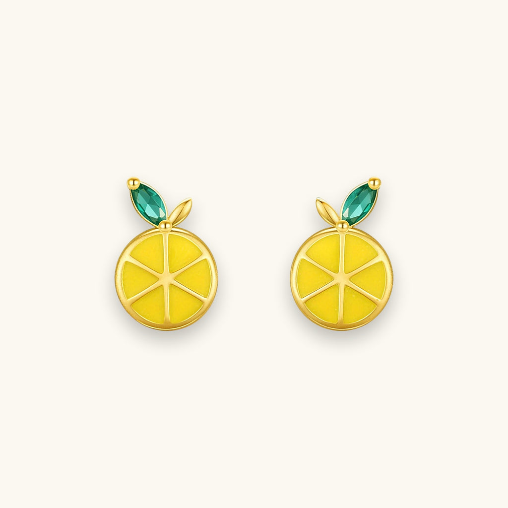 Sterling Silver Lemon Studs