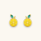 Sterling Silver Lemon Studs