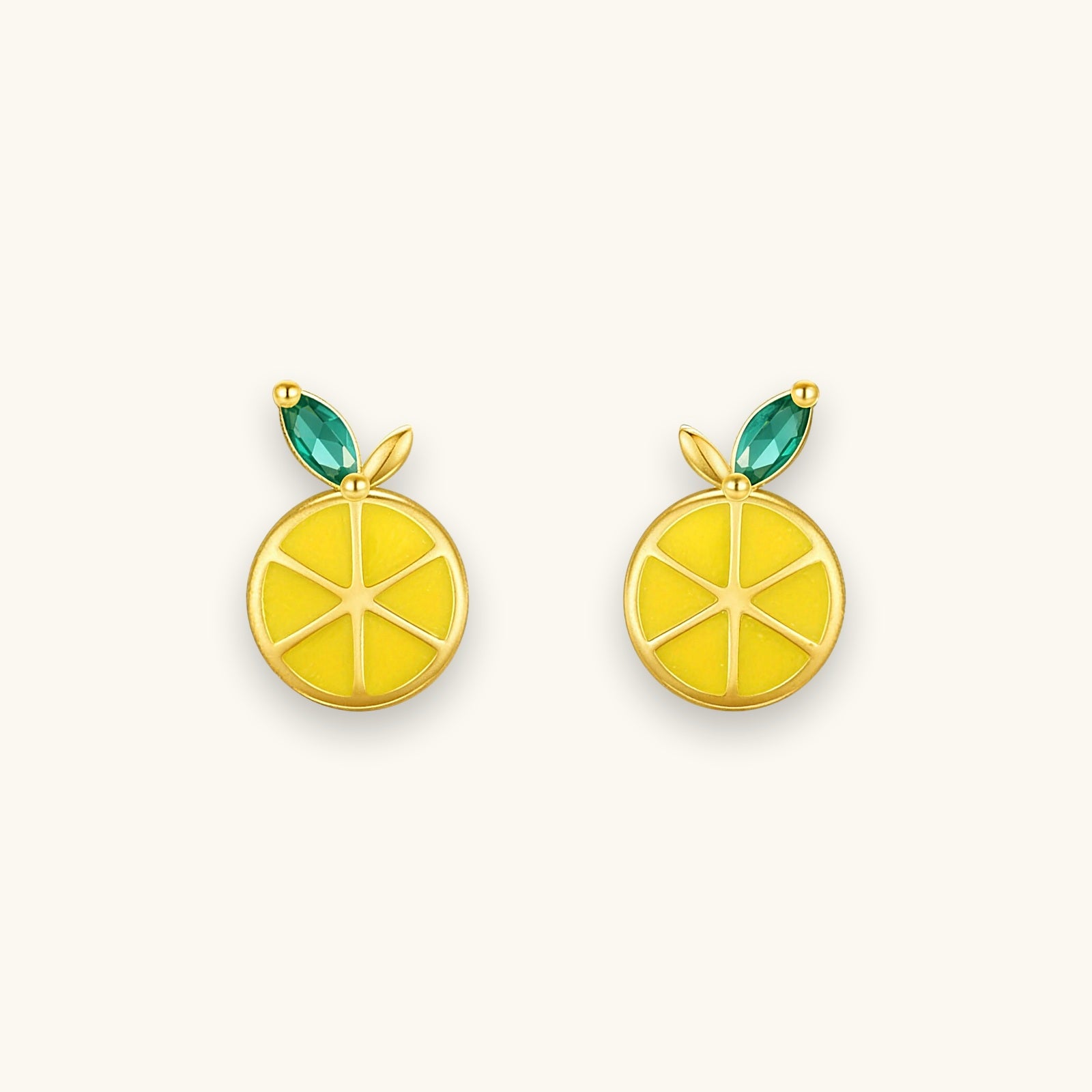 Sterling Silver Lemon Studs