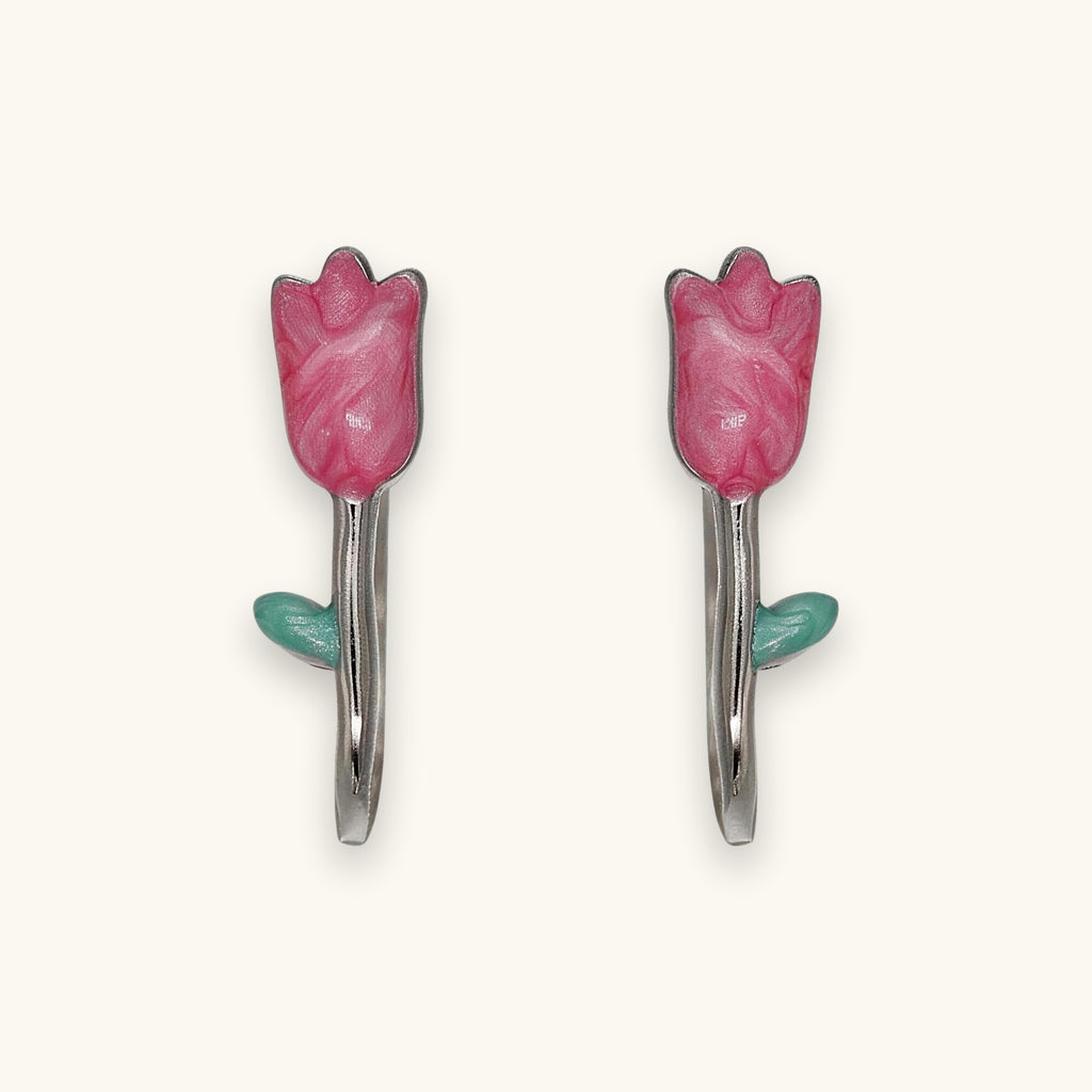 Sterling Silver Tulip Studs
