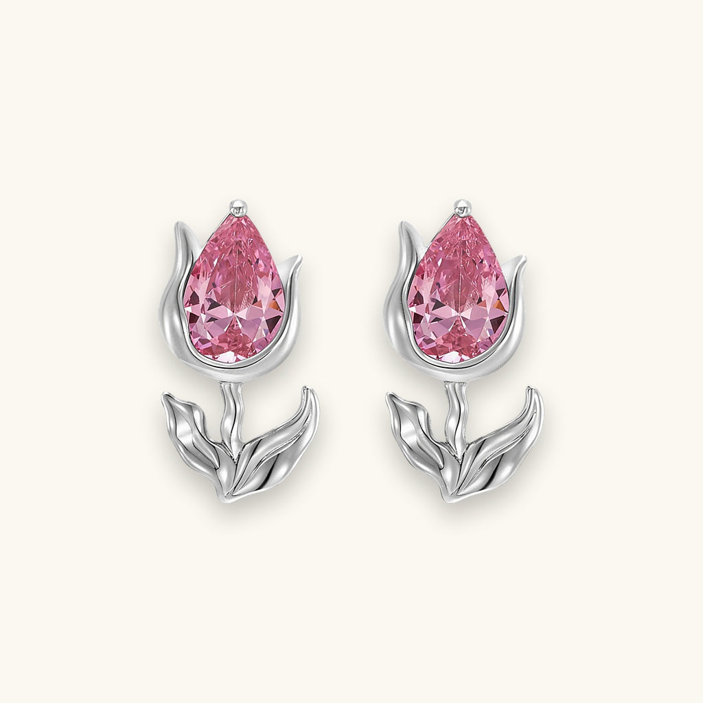 Tulip Blossom Stud Earrings