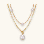 Pearl Tassel Layered Necklace