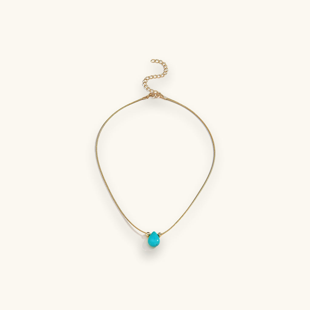 Turquoise Teardrop Pendant Necklace