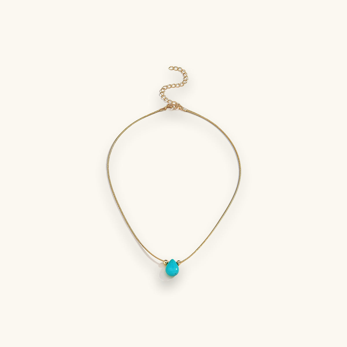 Turquoise Teardrop Pendant Necklace