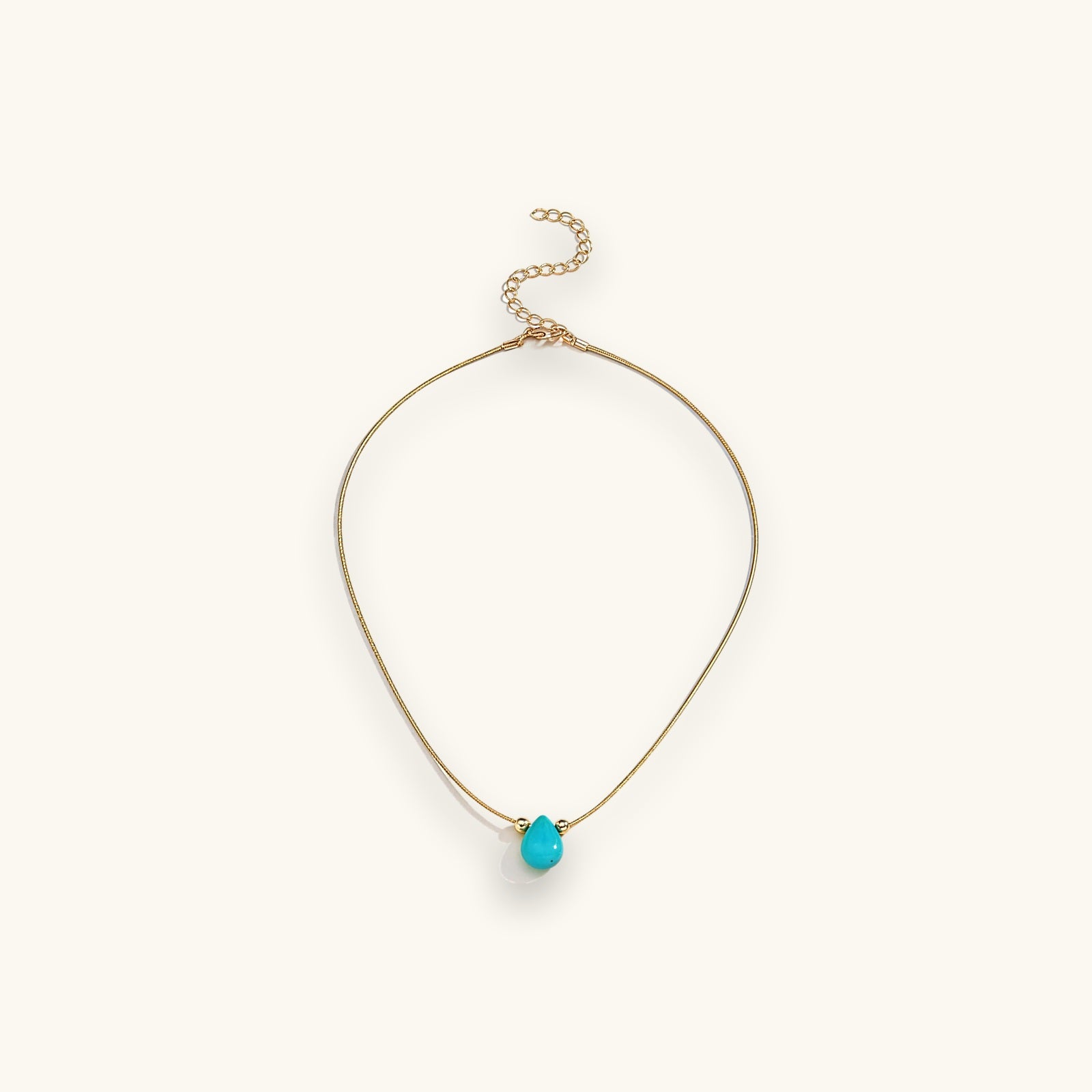 Turquoise Teardrop Pendant Necklace