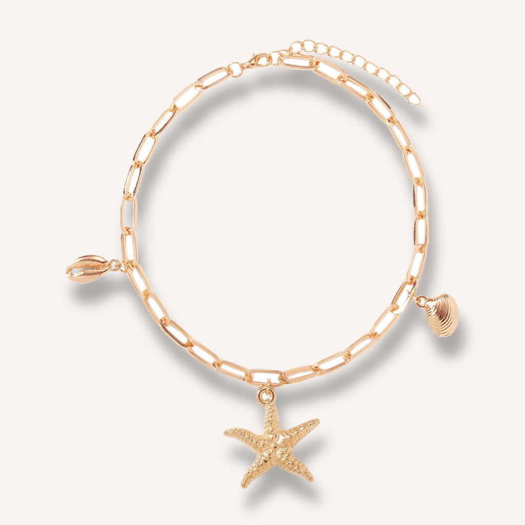 Beach anklet shown on ankle